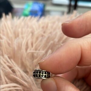 Brighton Silver and Black crystal mini spacer bead